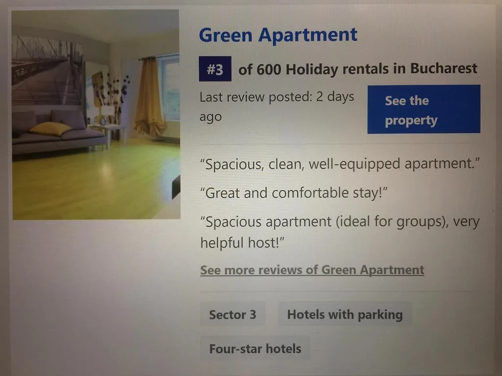 Green Apartment 부쿠레슈티