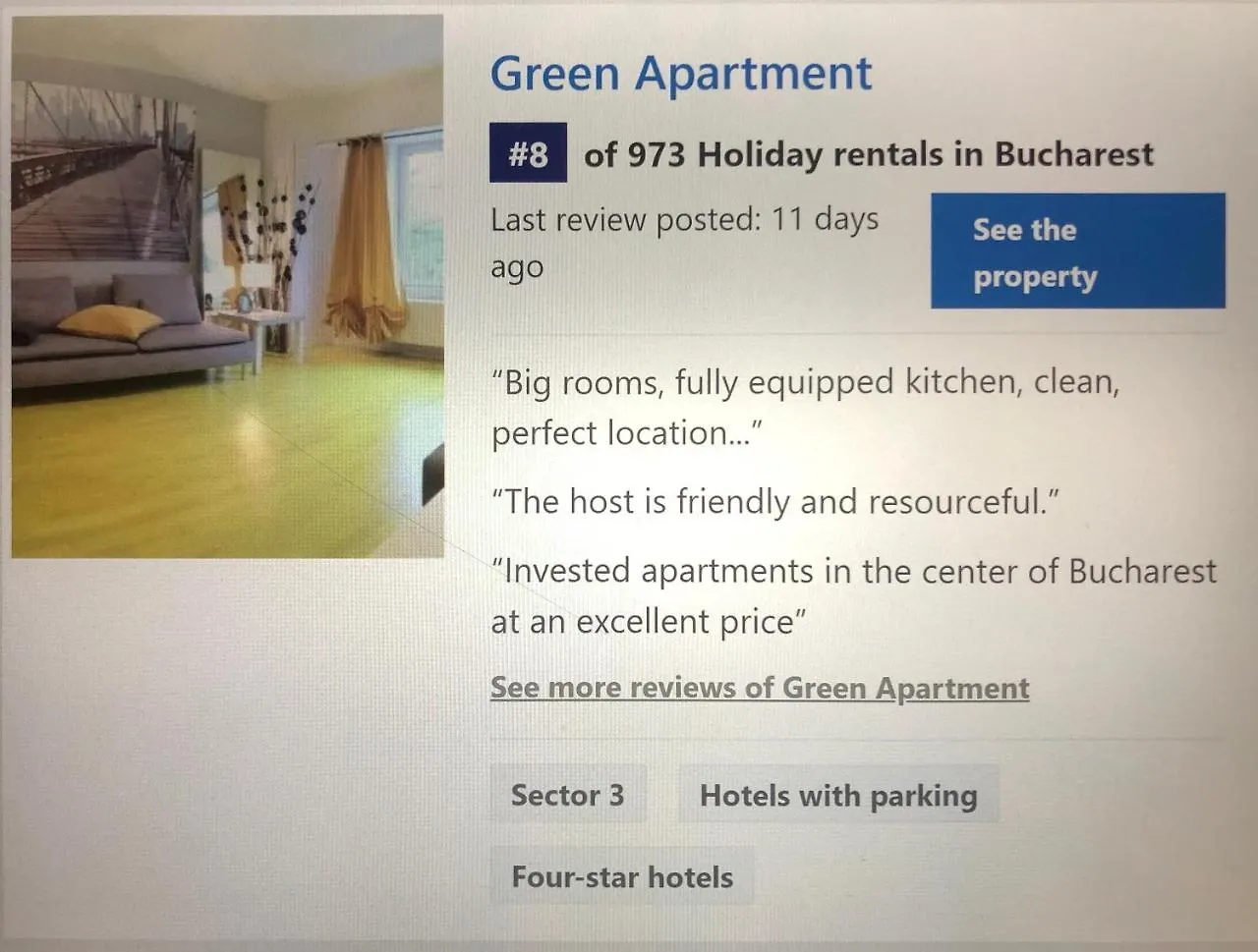 Green Apartment 부쿠레슈티 루마니아