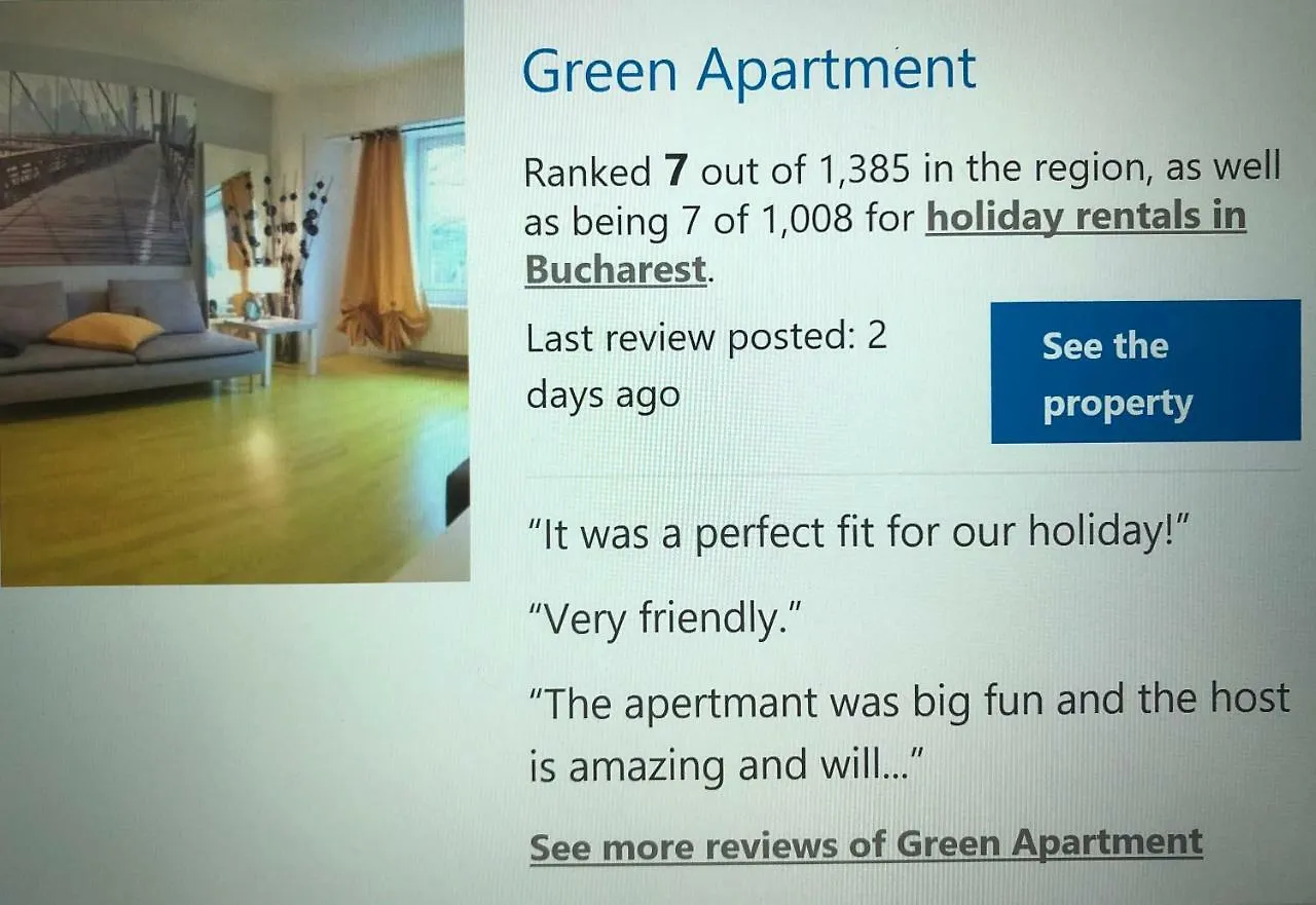 Green Apartment 부쿠레슈티